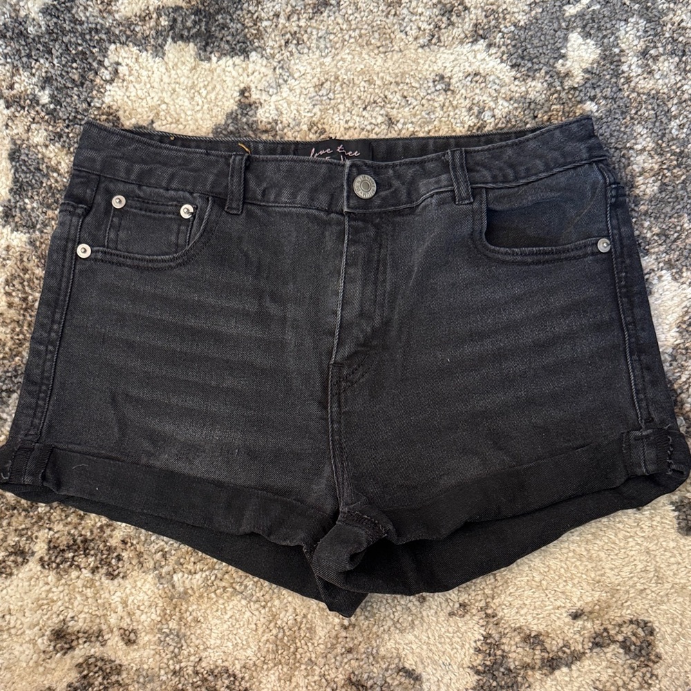Love Tree Black Jean Shorts